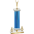 Premium Single Blue Carbon Fiber Victory Victory Trophy