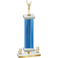 Premium Single Blue Carbon Fiber Year Victory Trophy