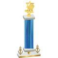 Premium Single Blue Carbon Fiber Victory Pickleball Trophy