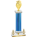 Premium Single Blue Carbon Fiber Victory Pickleball Trophy