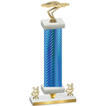Premium Single Blue Carbon Fiber Year Cars Trophy