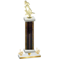 Premium Single Black Glacier First Place Football Trophy