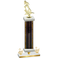 Premium Single Black Glacier Second Place Football Trophy
