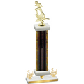 Premium Single Black Glacier Third Place Football Trophy