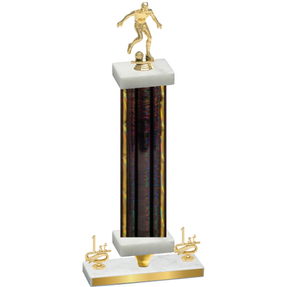 Premium Single Black Glacier First Place Soccer Trophy