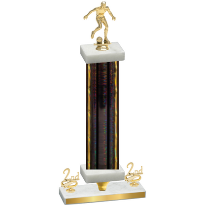 Premium Single Black Glacier Second Place Soccer Trophy
