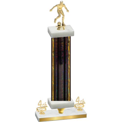 Premium Single Black Glacier Fourth Place Soccer Trophy