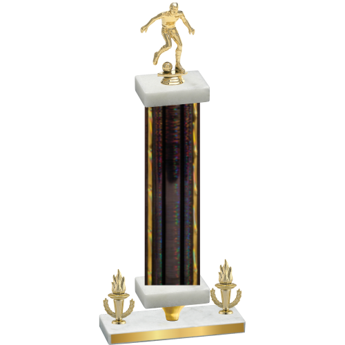 Premium Single Black Glacier Victory Soccer Trophy