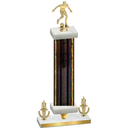 Premium Single Black Glacier Victory Soccer Trophy