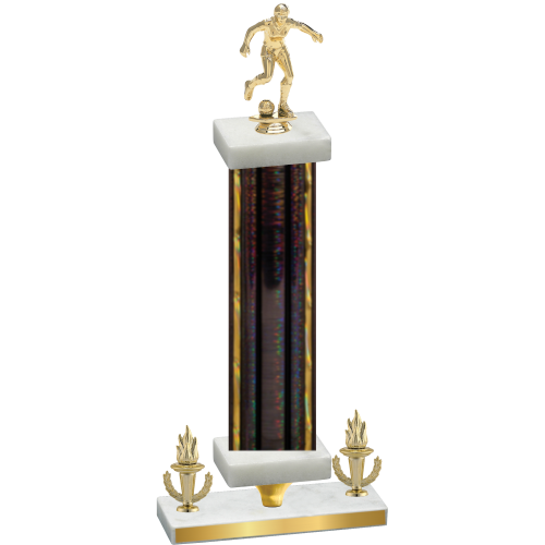 Premium Single Black Glacier Victory Soccer Trophy