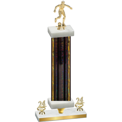 Premium Single Black Glacier Year Soccer Trophy