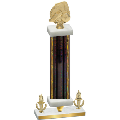 Premium Single Black Glacier Victory Soccer Trophy