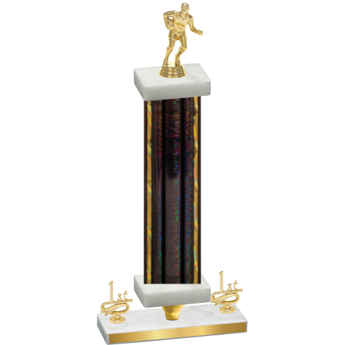 Premium Single Black Glacier First Place Rugby Trophy
