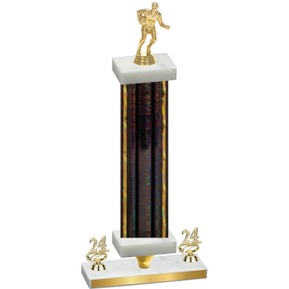 Premium Single Black Glacier Year Rugby Trophy
