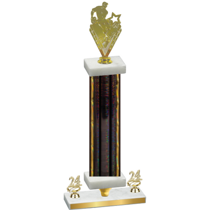 Premium Single Black Glacier Year Rugby Trophy