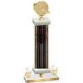 Premium Single Black Glacier Second Place Running Trophy