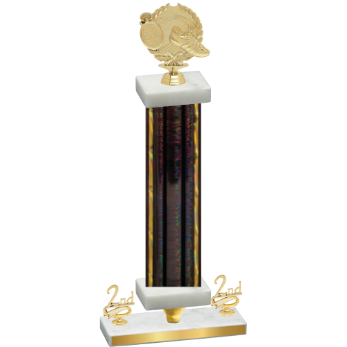 Premium Single Black Glacier Second Place Running Trophy