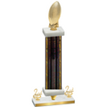 Premium Single Black Glacier Second Place Football Trophy