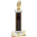 Premium Single Black Glacier Fourth Place Football Trophy
