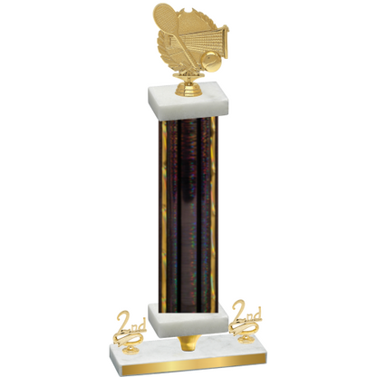 Premium Single Black Glacier Second Place Tennis Trophy