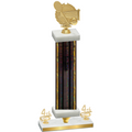 Premium Single Black Glacier Fourth Place Tennis Trophy
