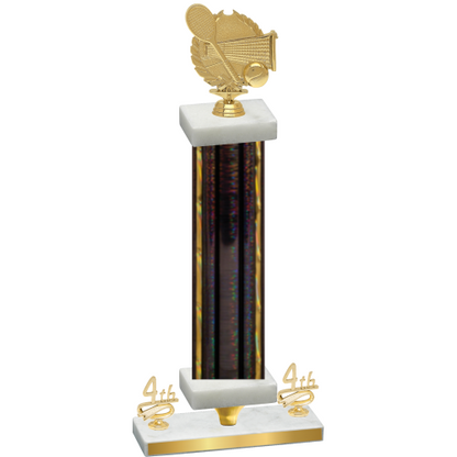 Premium Single Black Glacier Fourth Place Tennis Trophy