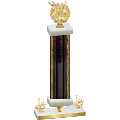 Premium Single Black Glacier First Place Bowling Trophy