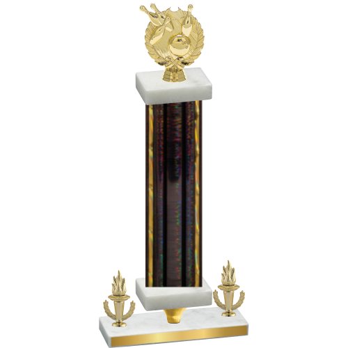 Premium Single Black Glacier Victory Bowling Trophy