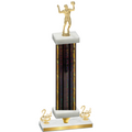 Premium Single Black Glacier Second Place Volleyball Trophy