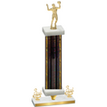 Premium Single Black Glacier Third Place Volleyball Trophy