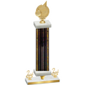 Premium Single Black Glacier Second Place Volleyball Trophy