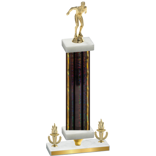 Premium Single Black Glacier Victory Swimming Trophy