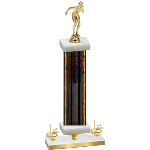 Premium Single Black Glacier First Place Tennis Trophy