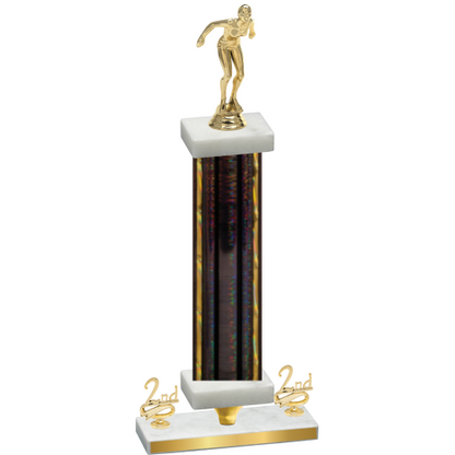 Premium Single Black Glacier Second Place Tennis Trophy