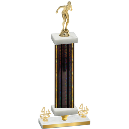 Premium Single Black Glacier Fourth Place Tennis Trophy