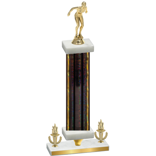 Premium Single Black Glacier Victory Tennis Trophy