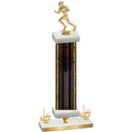 Premium Single Black Glacier First Place Football Trophy