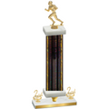 Premium Single Black Glacier Second Place Football Trophy