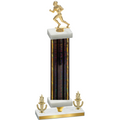 Premium Single Black Glacier Victory Football Trophy