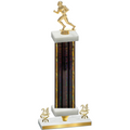 Premium Single Black Glacier Year Football Trophy