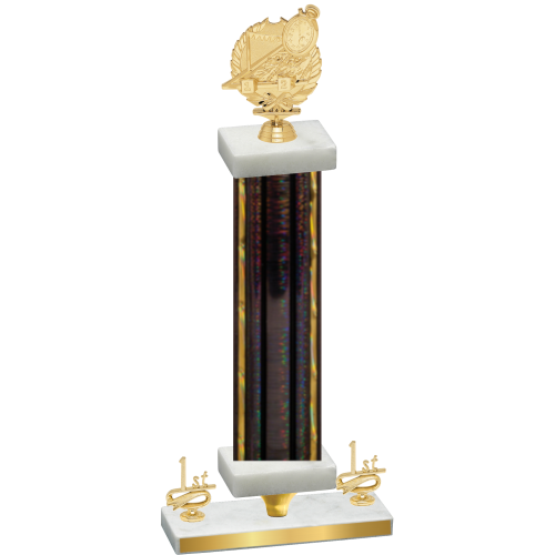 Premium Single Black Glacier First Place Swimming Trophy