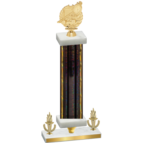 Premium Single Black Glacier Victory Swimming Trophy