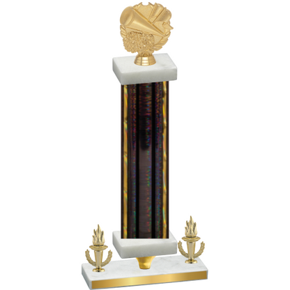 Premium Single Black Glacier Victory Cheerleading Trophy