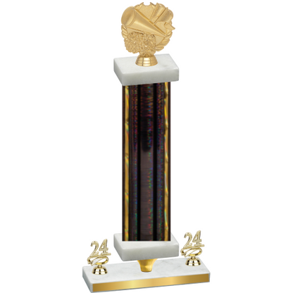 Premium Single Black Glacier Year Cheerleading Trophy