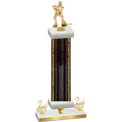 Premium Single Black Glacier Second Place Hockey Trophy