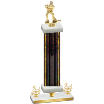 Premium Single Black Glacier Third Place Hockey Trophy