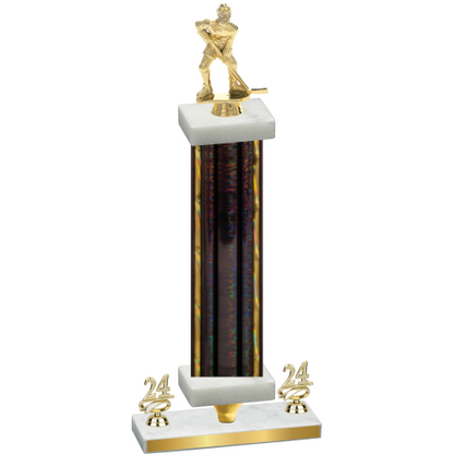 Premium Single Black Glacier Year Hockey Trophy