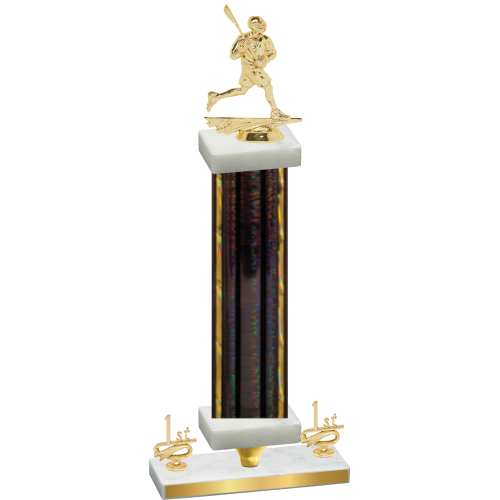 Premium Single Black Glacier First Place Lacrosse Trophy