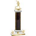 Premium Single Black Glacier First Place Lacrosse Trophy