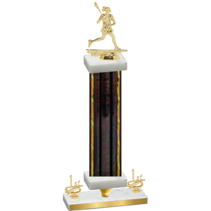 Premium Single Black Glacier First Place Lacrosse Trophy